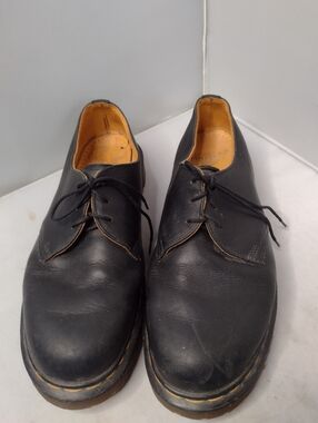 Vintage Dr. Martens 1461 (?)  Made in England  Leather Oxford Shoe 9 Black A15